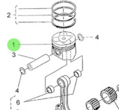 Nanni Diesel 970310842 - Engine Piston for 4.330TDI and 4.340TDI Engines