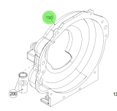 Steyr 2178833-M - Painted Flywheel Housing Assembly for Mercury Steyr Engines