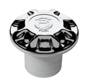 Allpa Plastic - Chromed Deck Entries 'Fuel', Hose Connection Ø50mm, Flange Ø88mm