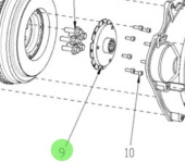 Nanni Diesel 970776050 - Damper Plate 121 DIN for HE and N Series Engines
