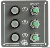 Osculati 14.800.00 - Control Panel With 3 Resettable Switches
