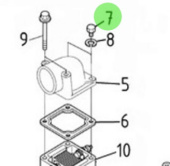 Nanni Diesel 970313726 - Inlet Manifold Bolt for N4.115 Engines