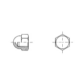 TREM Stainless Steel Hex Cap Nuts M4–M6