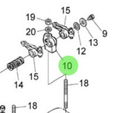 Nanni Diesel 970302787 - Rocker Arm Bracket for Valve Train Assembly