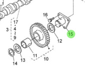 Nanni Diesel 970302806 - Idler Gear Shaft for Camshaft Assembly