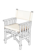 ARC Marine Deluxe Cushions For Director's Chair II Cream