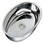 Oval Sink Stainless Steel 360x130 mm