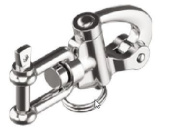 U-Hardware Snap Shackle With Swivel Eye And Clevis Pin SS 128 mm (10 pcs)