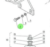 Nanni Diesel 970301736 - Hex Head Bolt for Mounting and Gearbox Flange