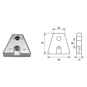 Bukh PRO L8140308 - Zinc AND ALU Anode F/VOLVO PENTA EngineS