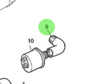 Nanni Diesel 970493207 - 1/8x10x1.5 MF Elbow Fitting for Nanni Engines