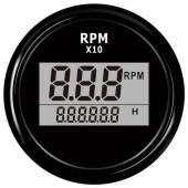 Hollex Digital RPM / Hour Meters 0–9999 RPM/Hours, 9–32V, Ø59 mm, IP67
