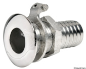 Osculati AISI 316 Stainless Steel Skin Fitting with Hose Adaptor, 3/8" to 2"