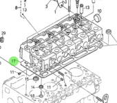Nanni Diesel 970307299 - Cylinder Head Gasket for 4.200HE, 4.220HE and N4.50 Engines
