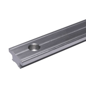 Antal 602.112 - Aluminum T-Track 32x6, Cut Out Ø6mm, Hole Spacing 100mm (Silver Anodized)