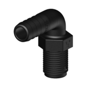 TruDesign Water Hose Tail to Male Thread Unequal 90° – 1/2" x 16 mm, Black