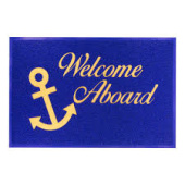 Lalizas 57198 - Blue Welcome Mat with Backing, PVC, 60x90cm