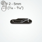 Clamcleat CL213 Fine Line Starboard Nylon Cleat for 2–5 mm Rope, Black