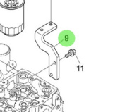 Nanni Diesel 970314937 - Fuel Filter Support for N4 Series Engines