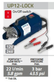 Marco UP12-LOCK 12V Portable Gear Pump Kit for Oil and Diesel 19A 360W Fuse 25A