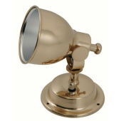 Euromarine Adjustable Wall Light In Polished Brass 10w - Halogen ø87mm