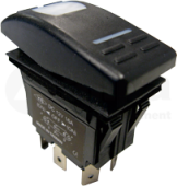 Allpa Waterproof Switch With LED Indicator, 4-Poles, On - Off, 15a/12v, Including 25 Labels