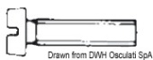 Osculati AISI 316 Stainless Steel Slotted Cheese Head Machine Screws DIN 84 / UNI 6107, M3–M8