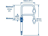 Whale FT1160 - Faucet Telescopic On-off White