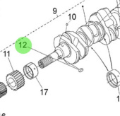 Nanni Diesel 970302899 - Feather Key for Crankshaft and Pistons Assembly