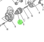 Nanni Diesel 970307788 - Starter Motor Gear for N4.50 Engines