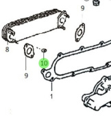 Nanni Diesel 970316198 - Flange Nut for Oil Cooler Filter Assembly