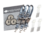 Rapid Marine PE25LPKIT-3-GY - Padeye Kit - Low Profile x 3, Grey