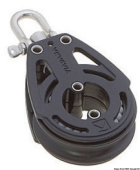 Viadana Composite Ball Bearing Single Block with Lockable Sheave for Rope up to 12 mm, 57 mm Sheave