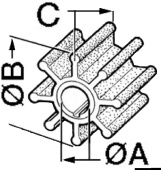 Osculati 52.320.05 - Impeller MERCURY/MARINER 18/40 HP