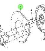 Nanni Diesel 970302810 - Rear End Plate for Flywheel Assembly