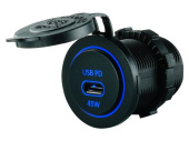 Talamex USB Socket USB-C PD 45W Fast Charge