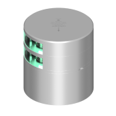 Lopolight 301-008ST-CD - Navigation Light 2NM 112.5° Green, Double Starboard, Silver w/Connector & CD-Base
