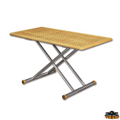 Trem D1772140 - Table Top Magnum Silver With Wooden Grating Top Size 140x70 cm Height 73 cm