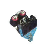 Allpa Plastic Triple Block (With Becket & Cleat), 6mm, Ball Bearing 22mm, SWL 100kg, Breaking Load 700kg