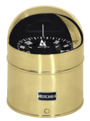 Ritchie Compass 'Globemaster D-615-X', 12/24/32v, Binnacle Mount, Ø152,4mm/2 Of 5°, Brass (Power)