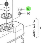 Nanni Diesel 970490503 - Cylinder Head Cover Cap Nut for HE and N Series Engines