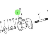Nanni Diesel 970314977 - Sea Water Pump Housing for N4.85 and N4.100 Engines