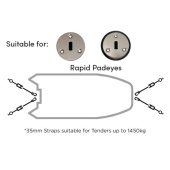 Rapid Marine Bow And Stern Kit 4x35mm Padeye/Hook - 1.2 m Grey