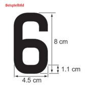 Plastimo 59378 - Black Number H=8cm For Soft Hull. Number 6