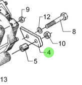 Bukh 000E9643 - Generator Bracket Fitting for EPA28 and EPA48 Engines