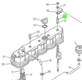 Nanni Diesel 43320274 - Spacer for Cylinder Head Cover on 5.250TDI Engines