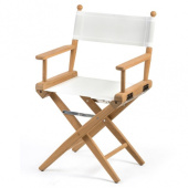 Teak Folding Director's Chair Wit Batyline