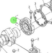 Nanni Diesel 970302754 - Main Bearing Assembly for Crankshaft Support