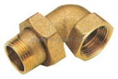 Osculati 3-Piece 90° Brass Male/Female Elbow Connector with Sphero-Conical Seal and O-Ring