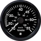 Uflex Ultra Black Speedometer - 55 Knot